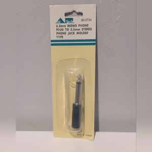 AR AD-2724 1/8" (3.5mm) Stereo mini Plug to 1/4 (6.35mm) Stereo Phone Jack Adapt
